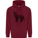 Wolf Tree Animal Ecology Childrens Kids Hoodie Maroon