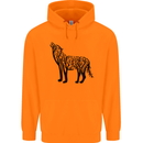 Wolf Tree Animal Ecology Childrens Kids Hoodie Orange