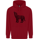 Wolf Tree Animal Ecology Childrens Kids Hoodie Red