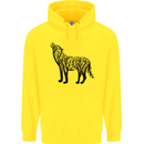 Wolf Tree Animal Ecology Childrens Kids Hoodie Yellow