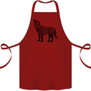 Wolf Tree Animal Ecology Cotton Apron 100% Organic Maroon