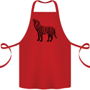 Wolf Tree Animal Ecology Cotton Apron 100% Organic Red