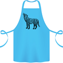 Wolf Tree Animal Ecology Cotton Apron 100% Organic Turquoise
