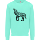 Wolf Tree Animal Ecology Kids Sweatshirt Jumper Peppermint