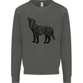 Wolf Tree Animal Ecology Kids Sweatshirt Jumper Storm Grey
