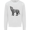 Wolf Tree Animal Ecology Kids Sweatshirt Jumper White