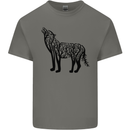 Wolf Tree Animal Ecology Kids T-Shirt Childrens Charcoal