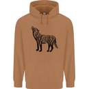 Wolf Tree Animal Ecology Mens 80% Cotton Hoodie Caramel Latte