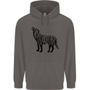 Wolf Tree Animal Ecology Mens 80% Cotton Hoodie Charcoal