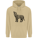 Wolf Tree Animal Ecology Mens 80% Cotton Hoodie Sand