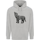 Wolf Tree Animal Ecology Mens 80% Cotton Hoodie Sports Grey