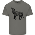 Wolf Tree Animal Ecology Mens Cotton T-Shirt Tee Top Charcoal