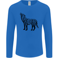 Wolf Tree Animal Ecology Mens Long Sleeve T-Shirt Royal Blue