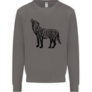 Wolf Tree Animal Ecology Mens Sweatshirt Jumper Charcoal