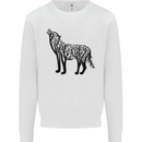 Wolf Tree Animal Ecology Mens Sweatshirt Jumper White
