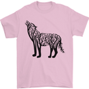 Wolf Tree Animal Ecology Mens T-Shirt Cotton Gildan Light Pink