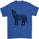 Wolf Tree Animal Ecology Mens T-Shirt Cotton Gildan Royal Blue