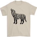 Wolf Tree Animal Ecology Mens T-Shirt Cotton Gildan Sand