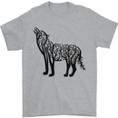 Wolf Tree Animal Ecology Mens T-Shirt Cotton Gildan Sports Grey
