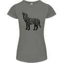 Wolf Tree Animal Ecology Womens Petite Cut T-Shirt Charcoal