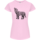 Wolf Tree Animal Ecology Womens Petite Cut T-Shirt Light Pink