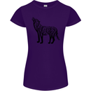 Wolf Tree Animal Ecology Womens Petite Cut T-Shirt Purple