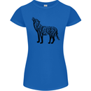 Wolf Tree Animal Ecology Womens Petite Cut T-Shirt Royal Blue