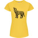 Wolf Tree Animal Ecology Womens Petite Cut T-Shirt Yellow