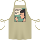 Woman Is Only Helpless Female Empowerment Cotton Apron 100% Organic Khaki