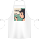 Woman Is Only Helpless Female Empowerment Cotton Apron 100% Organic White