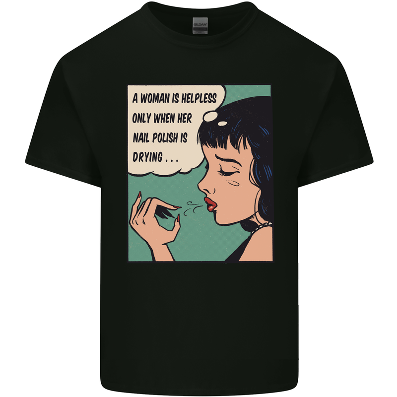 Woman Is Only Helpless Female Empowerment Kids T-Shirt Childrens Black