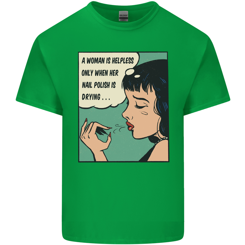 Woman Is Only Helpless Female Empowerment Kids T-Shirt Childrens Irish Green