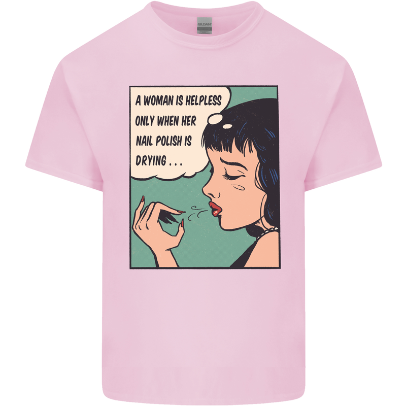 Woman Is Only Helpless Female Empowerment Kids T-Shirt Childrens Light Pink