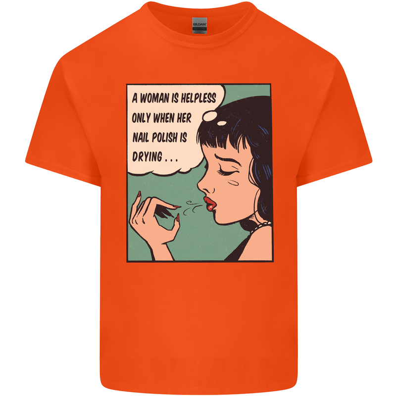 Woman Is Only Helpless Female Empowerment Kids T-Shirt Childrens Orange