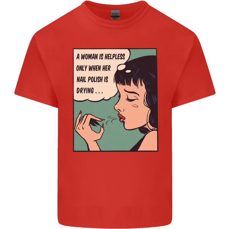 Woman Is Only Helpless Female Empowerment Kids T-Shirt Childrens Red