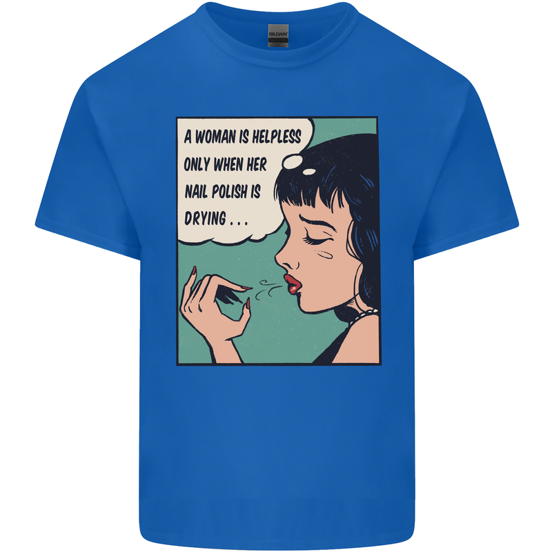 Woman Is Only Helpless Female Empowerment Kids T-Shirt Childrens Royal Blue