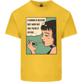 Woman Is Only Helpless Female Empowerment Kids T-Shirt Childrens Yellow