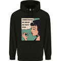 Woman Is Only Helpless Female Empowerment Mens 80% Cotton Hoodie Black