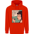 Woman Is Only Helpless Female Empowerment Mens 80% Cotton Hoodie Bright Red