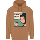 Woman Is Only Helpless Female Empowerment Mens 80% Cotton Hoodie Caramel Latte