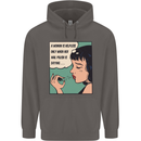 Woman Is Only Helpless Female Empowerment Mens 80% Cotton Hoodie Charcoal