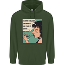 Woman Is Only Helpless Female Empowerment Mens 80% Cotton Hoodie Forest Green