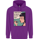 Woman Is Only Helpless Female Empowerment Mens 80% Cotton Hoodie Purple