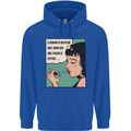Woman Is Only Helpless Female Empowerment Mens 80% Cotton Hoodie Royal Blue