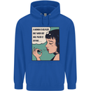 Woman Is Only Helpless Female Empowerment Mens 80% Cotton Hoodie Royal Blue
