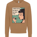 Woman Is Only Helpless Female Empowerment Mens Sweatshirt Jumper Caramel Latte