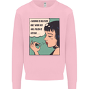 Woman Is Only Helpless Female Empowerment Mens Sweatshirt Jumper Light Pink