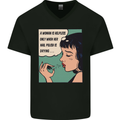 Woman Is Only Helpless Female Empowerment Mens V-Neck Cotton T-Shirt Black