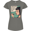 Woman Is Only Helpless Female Empowerment Womens Petite Cut T-Shirt Charcoal