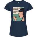 Woman Is Only Helpless Female Empowerment Womens Petite Cut T-Shirt Navy Blue